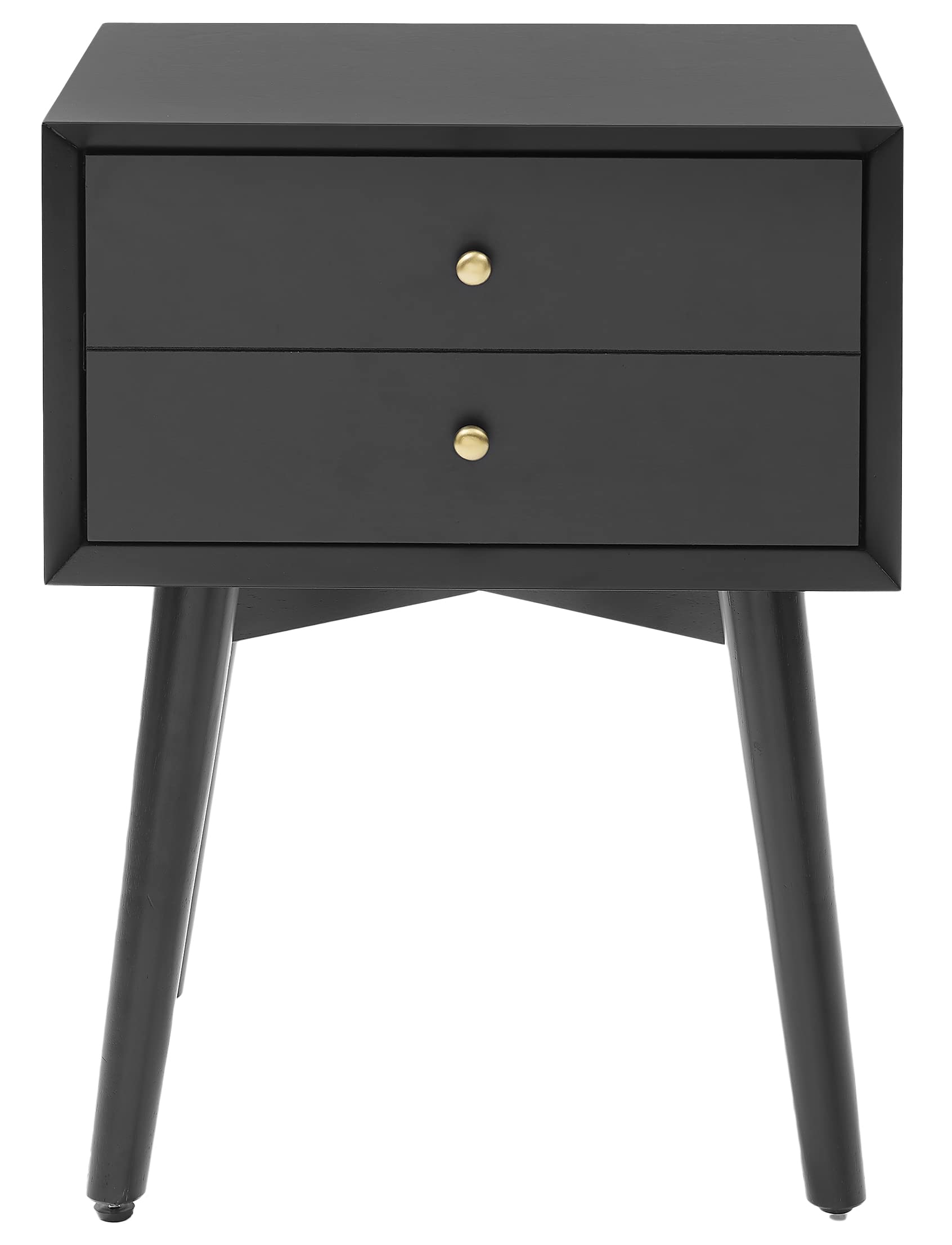 Crosley Furniture Landon Nightstand Side Table with Drawer, Matte Black